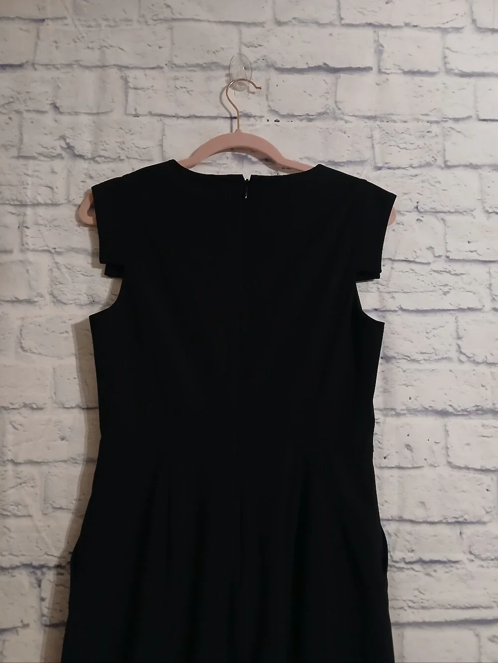 J. Crew Black Sheath Midi Dress